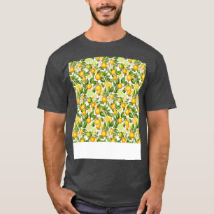 Camiseta Citrus Seamless Pattern Lime Naranja Mandarin