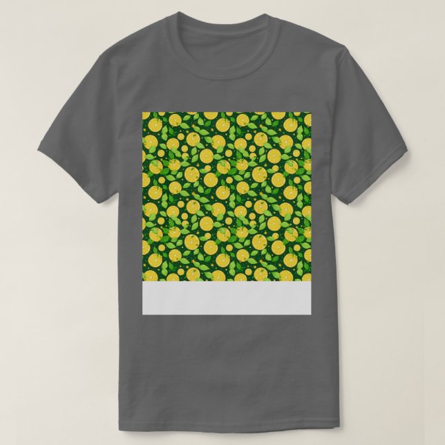 Camiseta Citrus Seamless Pattern Lime Naranja Mandarin (Diseño del anverso)