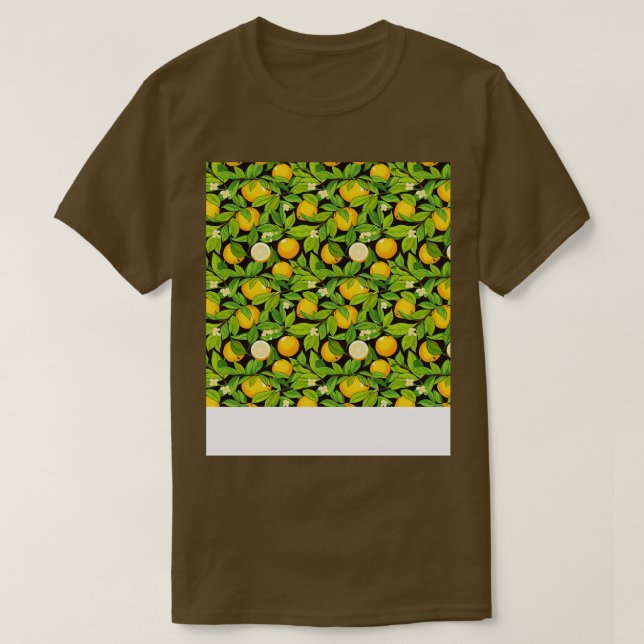 Camiseta Citrus Seamless Pattern Lime Naranja Mandarin (Diseño del anverso)