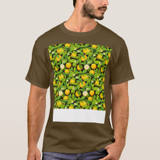Camiseta Citrus Seamless Pattern Lime Naranja Mandarin