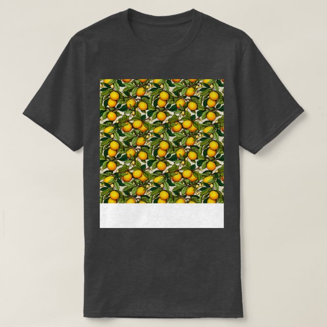Camiseta Citrus Seamless Pattern Lime Naranja Mandarin (Diseño del anverso)