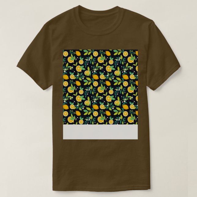 Camiseta Citrus Seamless Pattern Lime Naranja Mandarin (Diseño del anverso)