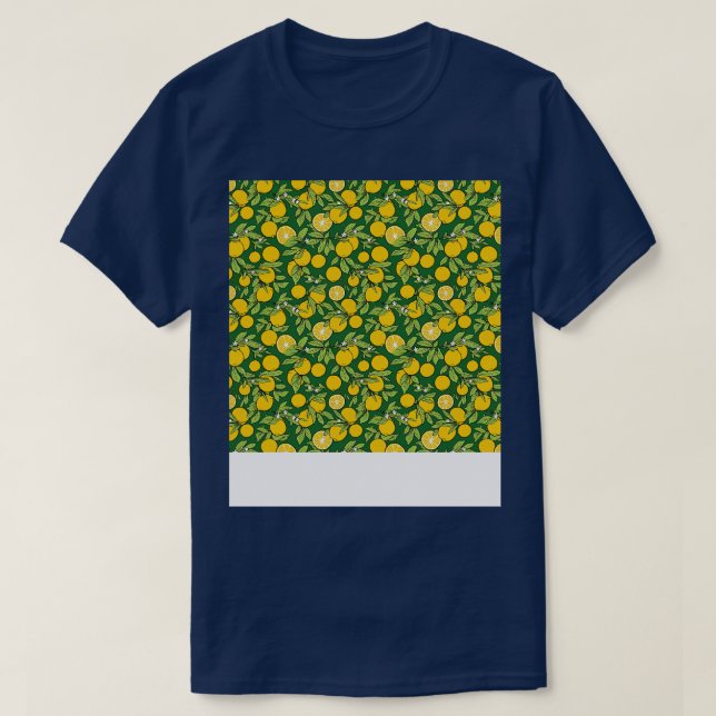 Camiseta Citrus Seamless Pattern Lime Naranja Mandarin (Diseño del anverso)