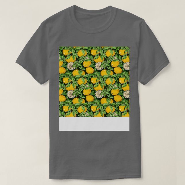 Camiseta Citrus Seamless Pattern Lime Naranja Mandarin (Diseño del anverso)