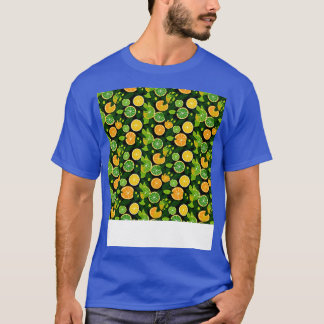 Camiseta Citrus Seamless Pattern Lime Naranja Mandarin