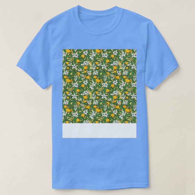 Camiseta Citrus Seamless Pattern Lime Naranja Mandarin (Diseño del anverso)