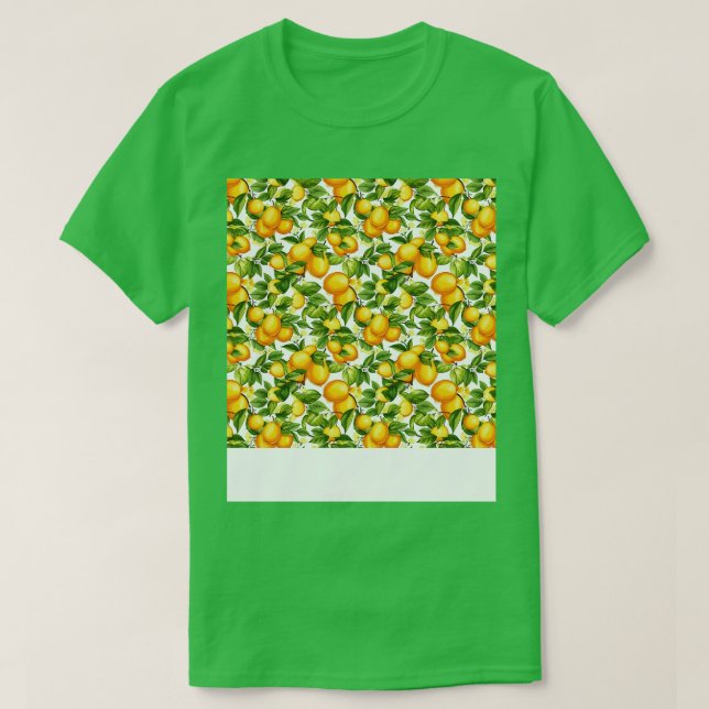 Camiseta Citrus Seamless Pattern Lime Naranja Mandarin (Diseño del anverso)
