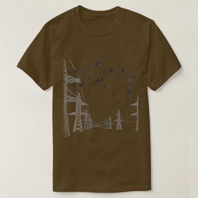 Camiseta City Bird Pigeon Silhouette (Diseño del anverso)