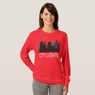 Camiseta City Lights Urban Skyline Night Aesthetic 