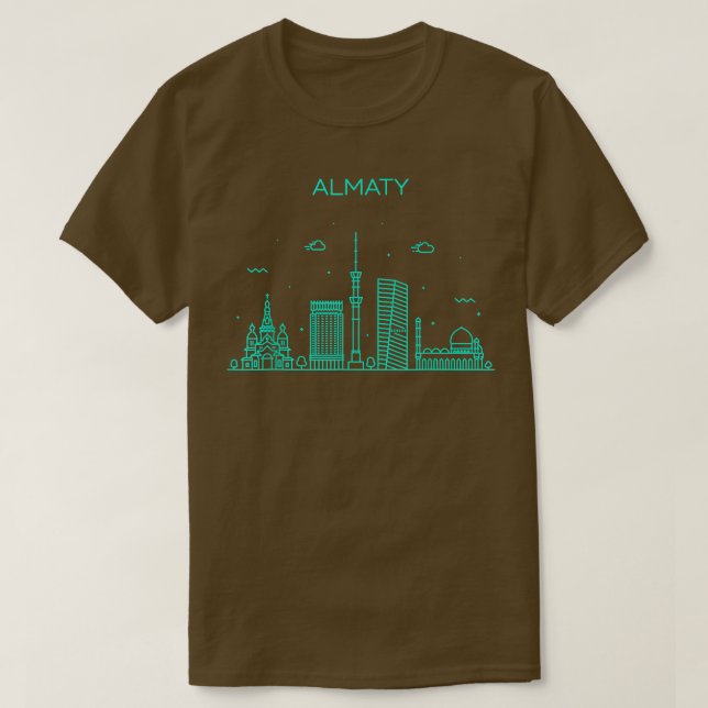 Camiseta City Night Almaty (Diseño del anverso)