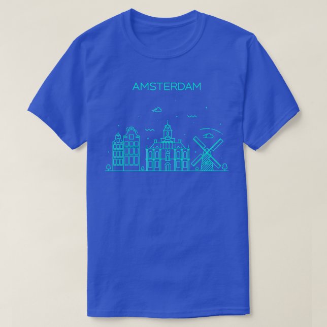 Camiseta City Night Amsterdam (Diseño del anverso)