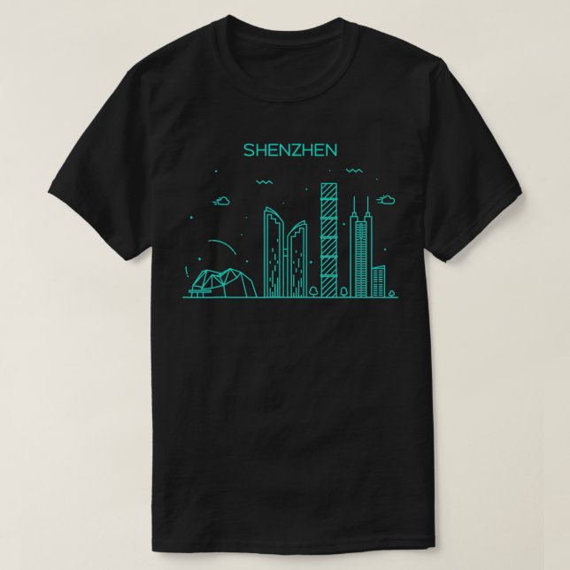 Camiseta City Night Shenzhen (Diseño del anverso)