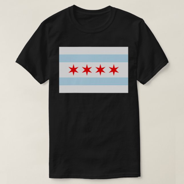 CAMISETA CITY OF CHICAGO ILLINOIS FLAG WINDY CITY  (Diseño del anverso)