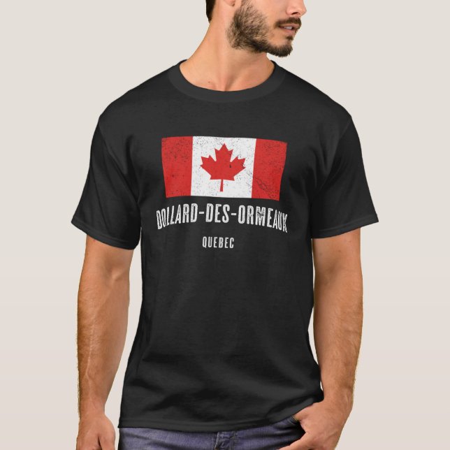 Camiseta City of Dollard des Ormeaux  CANADA Canadian Flag (Anverso)