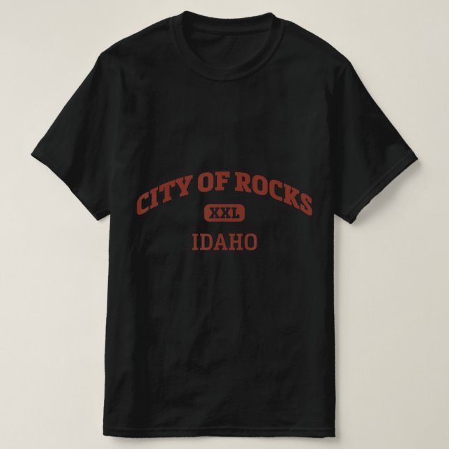 Camiseta City Of Rocks College Style Rock ClimbArea Des (Diseño del anverso)