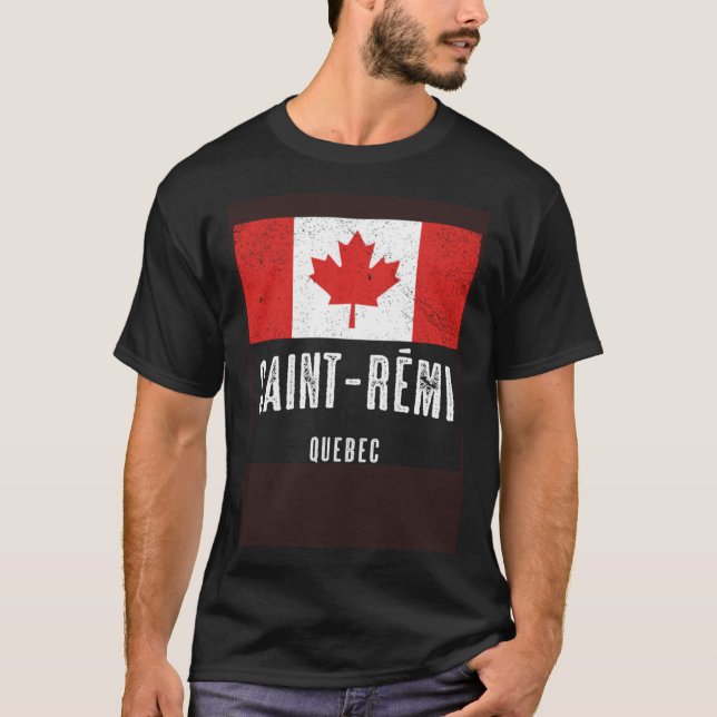 Camiseta City of Saint Rémi  CANADA Canadian Flag Souvenir (Anverso)