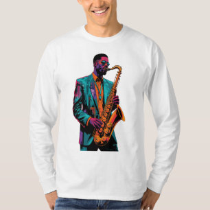 Camiseta City Rhythms Fusion - Jazz urbano Afro-Futurista A