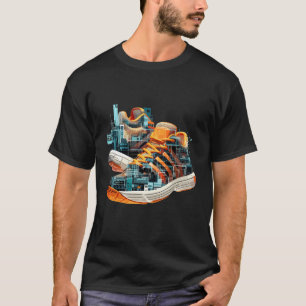 Camiseta City Shoes Urbain World Fun Life Wandering Music