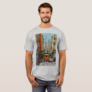 Camiseta "City Tracks" "Metropolitan Journey" "Urban Rails"