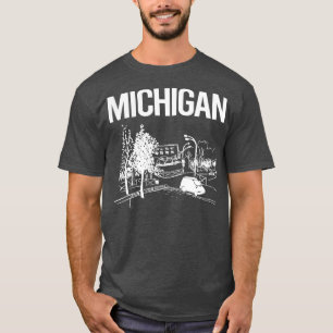 Camiseta Cityscape Sketch Michigan