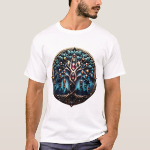 Camiseta Ciudad a la sombra del lujoso árbol de la vida.