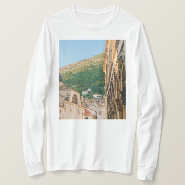 Camiseta Ciudad antigua de Dubrovnik (Anverso del diseño)