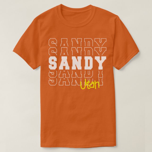 Camiseta Ciudad arenosa de Utah Sandy UT (Diseño del anverso)