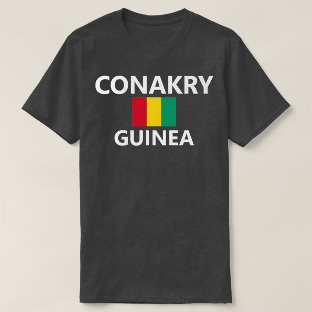 Camiseta Ciudad Bandera de Guinea Conakry (Diseño del anverso)