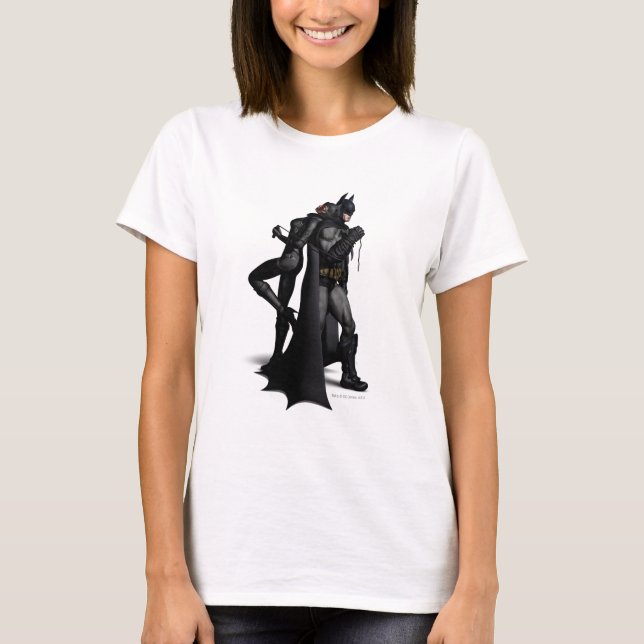 Camiseta Ciudad Batman Arkham | Batman y Catwoman (Anverso)