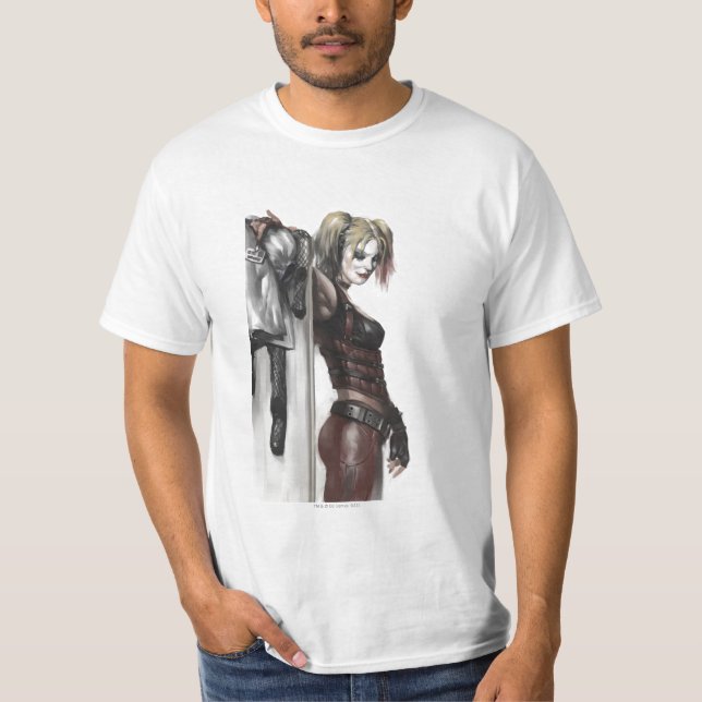 Camiseta Ciudad Batman Arkham | Ilustracion Harley Quinn (Anverso)