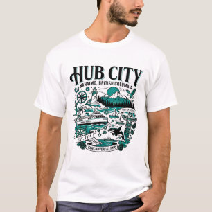 Camiseta Ciudad central Nanaimo Columbia Británica Isla de 