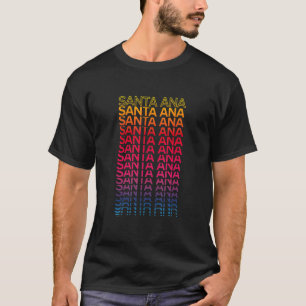 Camiseta Ciudad Colorida Retro Usa Nostálgica Santa Ana