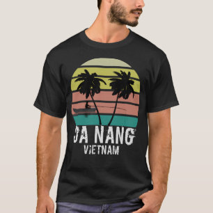 Camiseta Ciudad Da Nang Vietnam Atardecer Retro