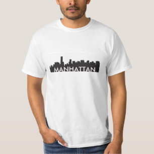 Camiseta ciudad de América de la silueta del horizonte de