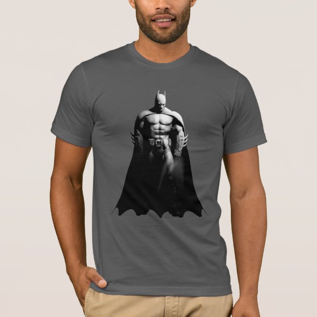 Camiseta Ciudad de Arkham | Batman Black and White Wide Pos (Anverso)