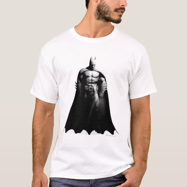 Camiseta Ciudad de Arkham | Batman Black and White Wide Pos (Anverso)