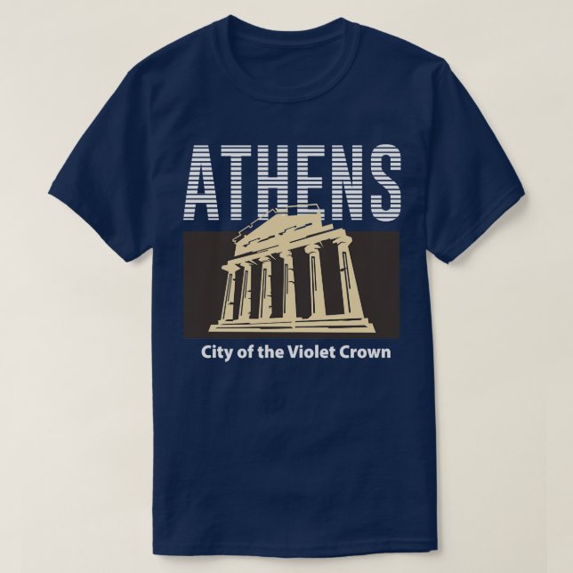 Camiseta ciudad de atens de la corona violeta TShirt (Diseño del anverso)