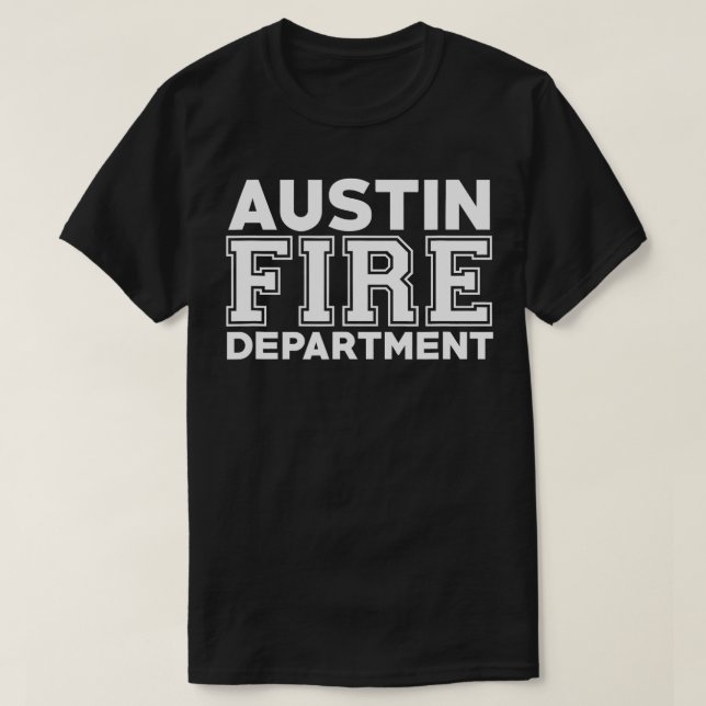 Camiseta Ciudad de Austin, servicio de bomberos de Texas (Diseño del anverso)