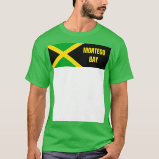 Camiseta Ciudad de Bahía Montego con bandera jamaiquina