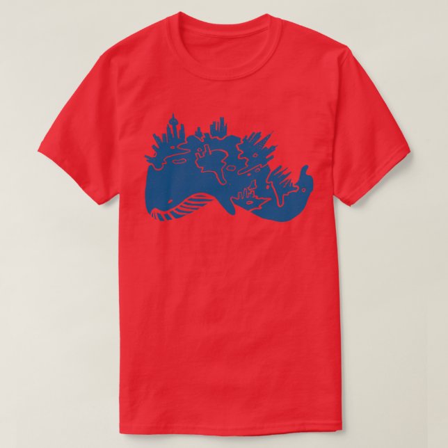 Camiseta ciudad de ballenas (Diseño del anverso)