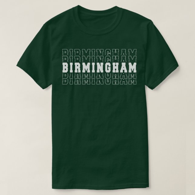 Camiseta Ciudad de Birmingham Alabama Birmingham AL 1 (Diseño del anverso)
