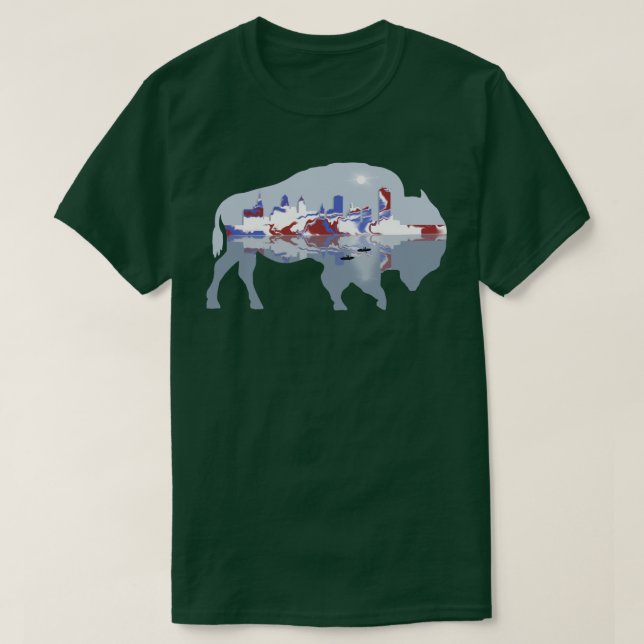 Camiseta Ciudad de Búfalo Nueva York (Diseño del anverso)