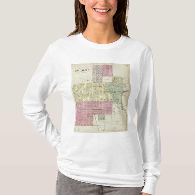 Camiseta Ciudad de Burlington, el condado de Coffee, Kansas (Anverso)