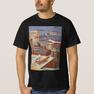 Camiseta Ciudad de ciencia ficción vintage, Punk de vapor v