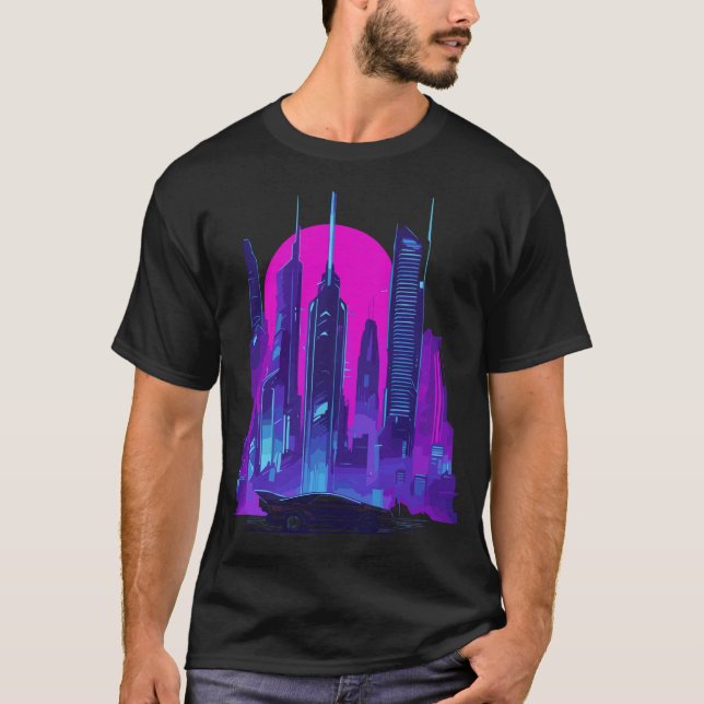 Camiseta Ciudad de Cyberpunk (Anverso)