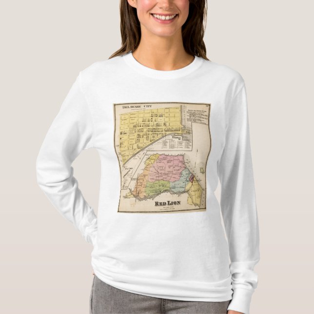 Camiseta Ciudad de Delaware, león rojo (Anverso)