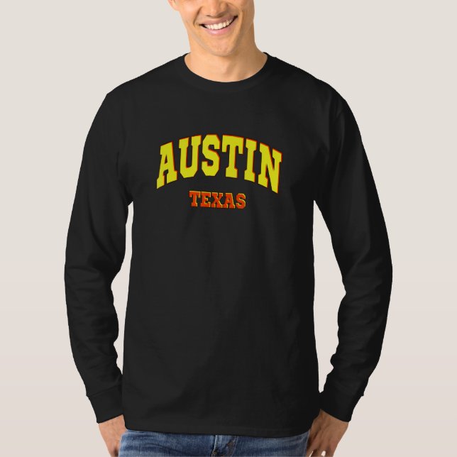 Camiseta Ciudad de diseño estético del estado de Austin, Te (Anverso)