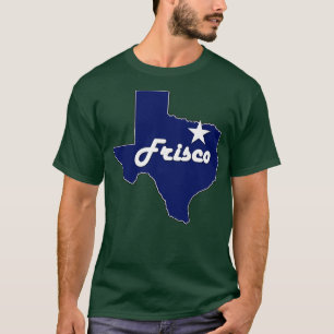 Camiseta Ciudad de Frisco Texas en solitario, marina azul