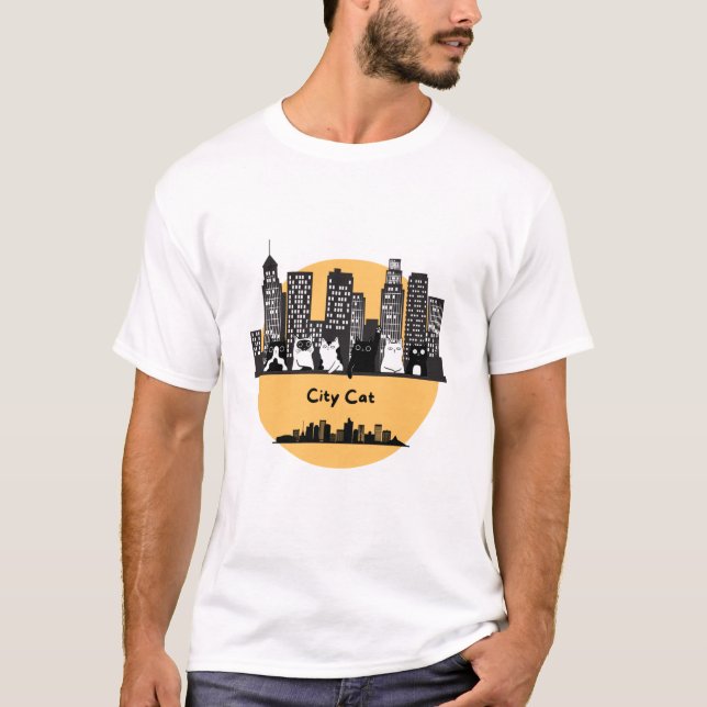 Camiseta Ciudad de gatos (Anverso)
