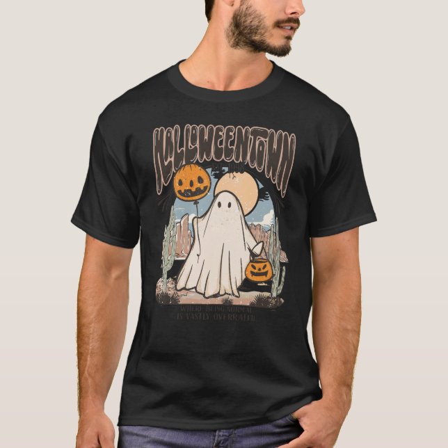 Camiseta Ciudad de Halloween Este De 1998 Donde Ser Normal  (Anverso)